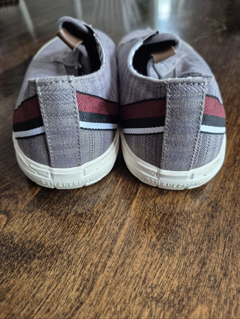 Ben Sherman Men's Light Gray Canvas Slip-On Loafers - Picture 3 of 6
